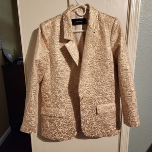 Zara basics metallic rose gold jacket